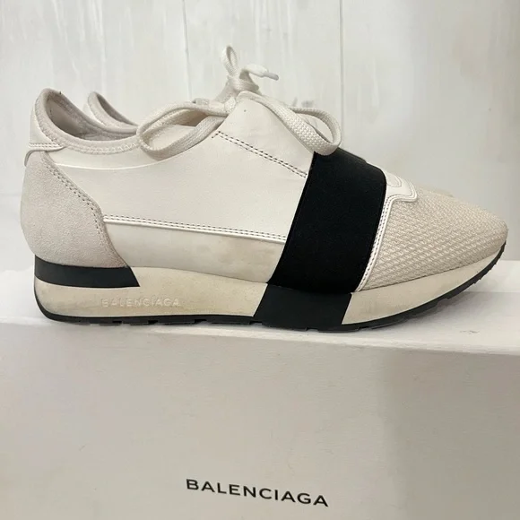 Balenciaga Blanc Noir /White Sneakers 39 / 8.5 - Picture 10 of 16